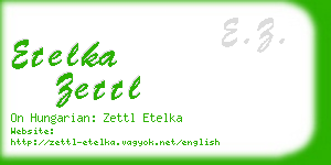 etelka zettl business card